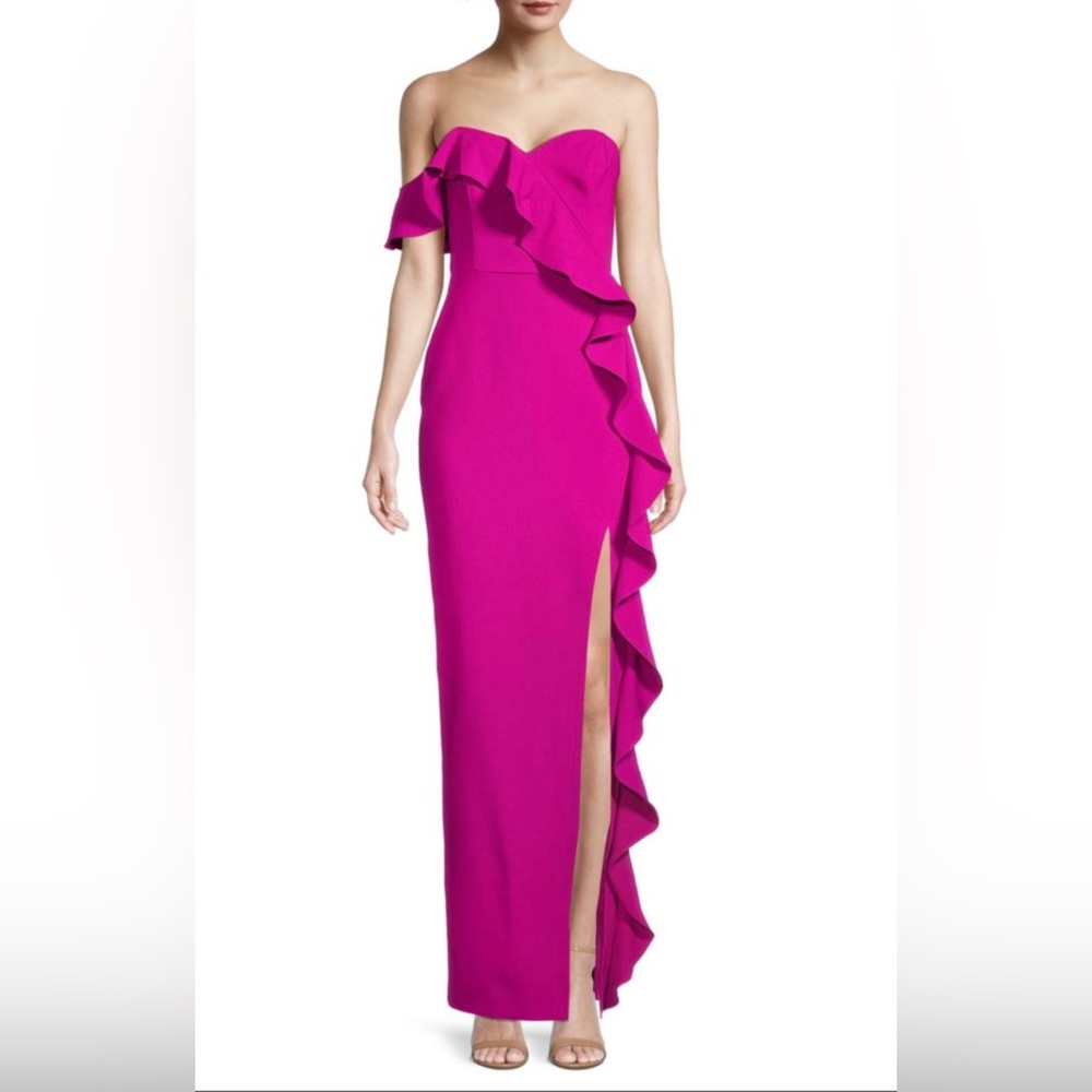 Strapless Flounce Column Gown! EUC. ONLY WORE ONCE!